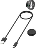 Charging Cable for Amazfit Bip 6 Smart Watch,WUNIAK Magnetic Charging Base&USB Flexible Cable Set for Amazfit Bip 6 Smartwatch,1 Set - Image 2