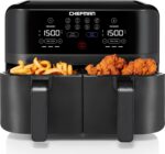 Chefman TurboFry Touch Dual Air Fryer, Maximize The Healthiest Meals With Double Basket Capacity, One-Touch Digital Controls And Shake Reminder For The Perfect Crispy And Low-Calorie Finish - Image 2