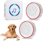 ChunHee Smart Dog Door Bell Wireless Puppy DoorBell for Potty Training, Dog Bells to go Outside, Bells for Dogs to Ring to go Potty, 2 Dog Buttons [New 2025] - Image 2
