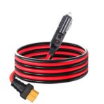 Cigarette Lighter to XT60 Adapter Extension Cable, 14AWG 5/10/20FT 12V 24V Car Truck Charger and XT60 Female Connector Cable for Power Stations and Solar Generator (20FT) - Image 2