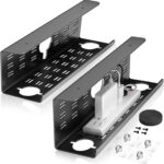 Cinati 2 Pack Cable Management Under Desk,32 inch Alloy Steel Large Cable Management Tray No Drill, Tape & Screw Installation Wire Organizers,Power Strip Holder,Cord Hider for Office and Home(Black) - Image 2