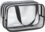 Clear Toiletry Bag for Women Men, Waterproof Travel Bag for Toiletries, Dry Wet Separate Draining Shower Caddy Bag with Breathable Hollow Out Mesh, Portable Makeup Cosmetic Organizer Storage Tote Bag - Image 2