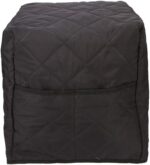 Coffee Maker Cover, Dust Cover, Kitchen Appliance Covers, Cotton, Black, Washable, Storage Pockets - Image 2