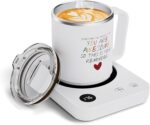 Coffee Mug Warmer Set,Self Heating 36w Cup Warmer with 16oz Cup,Ember Coffee Mug for Desk Home Office,for Candles,Water,Fruit & Wellness Tea, Birthday, for Women,MOM,Lovers(Heart) - Image 2
