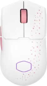 Cooler Master MM712 Sakura Wireless Gaming Mouse Pink|White, Adjustable 19,000 DPI, Palm|Claw Grip, 2.4GHz|Bluetooth, PixArt Optical Sensor, Ultraweave Cable, PTFE Feet, RGB Lighting (MM-712-WWOH2) - Image 2