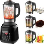 Countertop Food Blender,Hot Soup Maker,High-Speed Kitchen Food Processor with 9 One Touch Programs,12H Preset,Self-Cleaning,Crushing,Mixing,Juices,Pureeing,Grinding,Chopping,Auto-shutoff, 60OZ, 1200W - Image 2