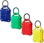 DOVICK- Waterproof Airtag Keychain Holder Case,Screw Full Cover Compatible with Apple Air Tag Tracker Key Ring (Mix 4 Pack) - Image 2
