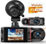 Dash Cam Front and Inside, FHD Dashcams for Cars with 64GB Card Dash Camera for Cars, 1080P Front Dash Cam+1080P Inside Dashcam for Car Dash Camera with IR Night Vision Loop Recording - Image 2