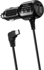 Dash Cam Power Cord Adapter Mini USB Car Charger Cable Compatible for Rexing V1V1P ProV5V3,Byakov S6,CHORTAU B-T13 B-T20 B-T25,Pruveeo D30 D40,Rove R2-4K Dash Cam Power Supply (USB Mini Port) - Image 2