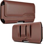 DeBin Holster for iPhone 16 16 Pro 15, 15 Pro 14 13 12 11 X Xs 10 XR, Galaxy S24 5G, S23, S22 - Cell Phone Belt Holder Clip Case Pouch Cover (Fits Cellphone with Otterbox Commuter Case on) Black - Image 2