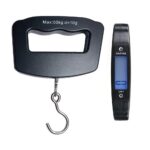 Digital Hanging Luggage Scale,Portable Handheld Baggage Suitcase Electronic Scale for Travel Household Fishing and Gift 110lb Black - Image 2