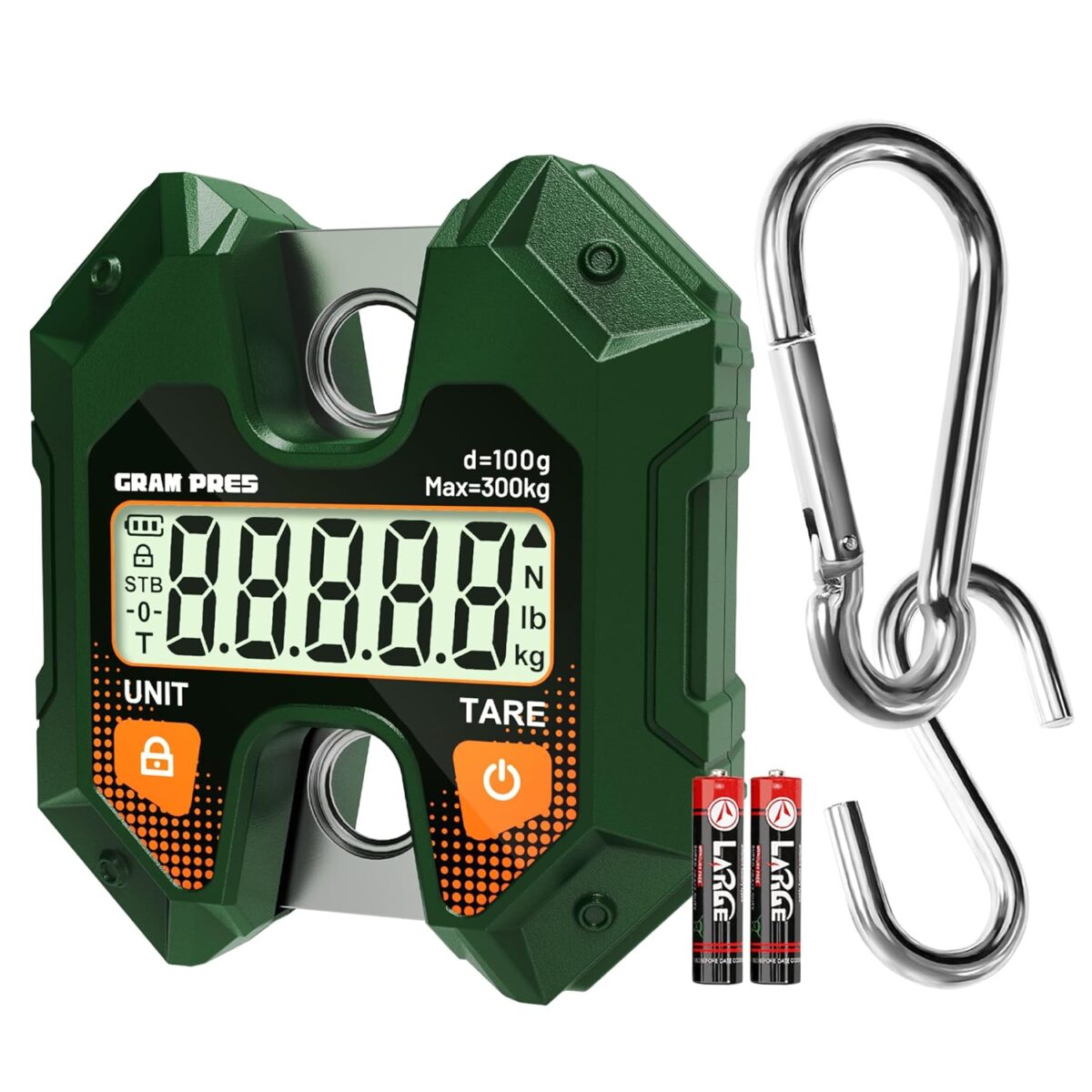 Digital Hanging Scale 660LB/300KG,Handheld Mini Crane Scale,Deer Hunting Scales,Digital Luggage Scale with Hooks for Farm，Fishing, Fish, Meat，Game,Outdoor. - Image 2
