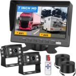 Dual RV Backup Camera 7 Inch 4K Display Screen Voice Control System IP68 Infrared Night Vision Wide Angle Reverse Camera RV Trucks Tractors Car Videorecorders （12-24V） - Image 2