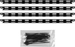 ECHOGEAR Rack Cable Management Tie Bar Kit - Includes 4X 1U Tie Bars, 24 Zip Ties, 8 Cage Nuts, & 8 Screws - Works with 19" Open Frame Racks & Enclosures - Image 2