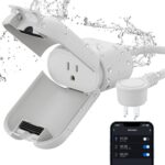 ELEGRP PQR10 Outdoor Smart Plug Waterproof IP66, WiFi Plug Compatible with Alexa & Google Assistant, Smart Outdoor Outlet for String Lights, No Hub Required, 400W Max, UL Certified, 1 Pack, Grey - Image 2