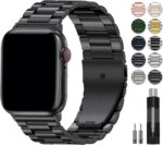 EPULY Metal Band Compatible with Apple Watch Band 49mm 46mm 45mm 44mm 42mm 41mm 40mm 38mm Men & Women, Business Stainless Steel Strap for iWatch Bands Ultra 2, SE, Ultra Series 9 8 7 6 5 4 3 2 1 - Image 2