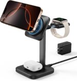 ESR 3 in 1 Wireless Charging Station for Apple[Certified] Portable Apple Watch Charger & MagSafe Charger Stand, Wireless Charger for Multiple Devices iPhone 16/15/14/13/12&Watch&AirPods, Black - Image 2