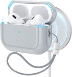 ESR for AirPods Pro 2 Case (HaloLock), Compatible with Airpods Pro Case 2nd / 1st Generation (2023/2022/2019), Compatible with MagSafe, Full Drop Protection Cover with Lanyard, Gray - Image 2