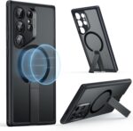 ESR for Samsung Galaxy S24 Ultra Magsafe Case with Kickstand, Wireless Charging Compatible with Magnetic, 3 Stand Modes, Military-Grade Protection, Shockproof Case Slim Fit for S24 Ultra, Black - Image 2