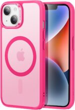 ESR for iPhone 14/13 case, Translucent Matte Case, Compatible with MagSafe, Military-Grade Protection, Classic Series, Frosted Hot Pink - Image 2