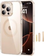 ESR for iPhone 16 Pro Case, Compatible with MagSafe, Shockproof Military-Grade Protection, Magnetic Phone Case for iPhone 16 Pro, Classic Hybrid Case (HaloLock), Clear Gold - Image 2