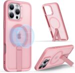 ESR for iPhone 16 Pro Max Case with Kickstand, Compatible with MagSafe, Magnetic Case for iPhone 16 Pro Max, Fully Adjustable Flickstand, Military-Grade Shockproof Case, Boost Series, Frosted Pink - Image 2