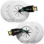 EVEO® in Wall Cable Management Kit - TV Cord Hider for Wall Mounted TV Wire Hider for Wall, TV Cable Hider Wall Kit & Wall Cable Management TV Cable Hider - 4 Wall Grommets for Cables (White) - Image 2