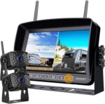 FHD 1080P 2 Digital RV Wireless Backup Camera System for RV Trailer Truck Bus Motorhomes 5th Wheels 4CH 7'' Monitor Highway Monitoring System IP69K Waterproof Super Night Vision Strong Signal - Image 2