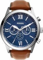 Flynn Chronograph Brown Leather Watch - Image 2