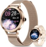GADIXY Smart Watches for Women (Make/Answer Call), 1.1" AMOLED Small Screen Fitness Tracker 110+ Sports Modes IP68 Step Counter/BP/Heart Rate/Sleep Monitor Smart Watch for Android iOS Gold - Image 2