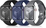 GEAK Compatible with Apple Watch Bands for Men, Soft Silicone Sport Bands Compatible with Apple Watch Band Series 10 46mm 44mm 45mm 42mm 49mm,Replacement Straps for iWatch Series 10/9/8/7/6/5/4/3 - Image 2