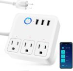 GHome Smart Plug Power Strip, WiFi Surge Protector Work with Alexa Google Home, Smart Outlets with 3 USB 3 Charging Port, Multi-Plug Extender for Home Office Cruise Travel and Christmas Light, 10A - Image 2