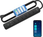 GHome Smart Power Strip, Smart Plugs 3 USB (2A1C 30W) and 6 Individually Controlled Outlets, WiFi Surge Protector Compatible with Alexa Google, 7.18 ft Mountable Flat Plug with Overload Protection - Image 2