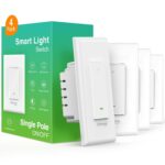 GHome Smart Switch,Smart Wi-Fi Light Switch Compatible with Alexa and Google Assistant 2.4Ghz, Single-Pole,Neutral Wire Required,UL Certified,Remote/Voice Control, No Hub Required (4 Pack) - Image 2