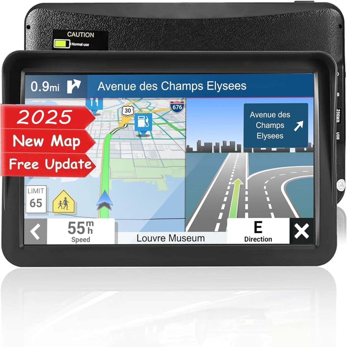 GPS Car Navigator, 9 Inch Display, Voice Guidance, Lifetime Maps with Voice Guidance and Speed Camera Warning 2D&3D map Americas Maps Free Lifetime Map - Image 2