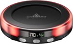 Gaiatop Coffee Mug Warmer for Desk, 3 Temp Settings, 2-9Hrs Timer, 3 Colorful Romantic Atmosphere Light Modes, Beverage Heating Plate with Digital Display for Candle Tea Milk Black - Image 2