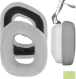 Geekria Comfort Micro Suede Replacement Ear Pads for Corsair HS80 RGB Wireless Headphones Earpads, Headset Ear Cushion Repair Parts (Extra Thick/Grey) - Image 2
