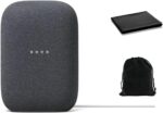 Google Audio Bluetooth Speaker - Wireless Music Streaming, Powerful Sound, Assistant Built-in, Wi-Fi and Bluetooth Connectivity, Smart Home Control, Stereo Pairing, Includes Pouch and Cloth - Image 2