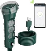 HBN Outdoor Smart Plug Waterproof WiFi Outdoor Outlet Timer with 6 Grounded Outlets, Remote & Voice Control Heavy Duty Yard Stake Plug Compatible with Alexa and Google Assistant No Hub Required - Image 2