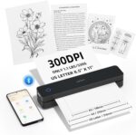 HPRT Portable Printers Wireless for Travel, Support 8.5" X 11" US Letter, Bluetooth Thermal Printer Compatible with iOS, Android & Laptop, Inkless Mobile Printer for Office, Home, School, Black - Image 2