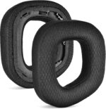 HS80 RGB Thicker Upgrade Quality Earpads - Replacement Ear Cushion Cup Compatible with Corsair HS80 RGB Wireless Headphone, High-Density Noise Cancelling Foam，Added Thicknes (Black Fabric) - Image 2