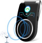 Hands Free Cell Phone Car Kit, Bluetooth 5.0 in Car Speakerphone with Visor Clip, Siri Google Voice Command Support,Built in Mic, Support 2 Phones Connected, Bluetooth Car Speaker for Safe Driving - Image 2