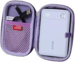 Hermitshell Hard Travel Case for Anker Power Bank, 10,000mAh Portable Charger with Built-in USB-C Cable and Lanyard (Purple) - Image 2