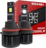 Hikari 2025 25000LM 9004 HB1 Dual Beam LED Bulbs, Fog Light, 45W Upgraded Core-9, High Lumens LED Kit, 6000k Cool White, IP68 Waterproof, Fgolight - Image 2