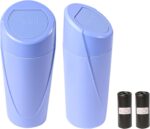 Hovom Mini Car Trash Can with Lid, Portable Garbage Can for Auto, Leakproof Cup Holder Automotive Garbage Bin with 2 Rolls of Trash Bags, Small Trash Storage Can for Car Home Office (Dark Blue) - Image 2