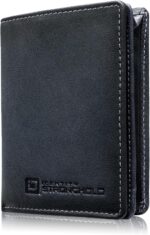 ID Stronghold Waltlet - RFID Blocking Bifold Wallet for Men with Magnetic Clasp - Black - Image 2