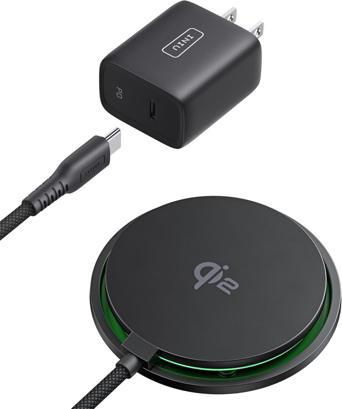 INIU for MagSafe Charger, 15W Qi2 Certified Magnetic Wireless Charger, Slimmest Mag Safe Charging Pad with Cooling Fan, iPhone Charger Fast Charging, for iPhone 16 15 14 13 12 Series (with Adapter) - Image 2