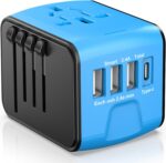 ISIX International Travel Adapter Universal Power Adapter Worldwide All in One 4 USB Perfect for European US, EU, UK, AUS,Asia 200+ Countries - Image 2
