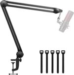 InnoGear Microphone Arm Stand, Heavy Duty Mic Arm Microphone Stand Suspension Scissor Boom Stands with Mic Clip and Cable Ties for Blue Yeti Snowball Hyper X QuadCast SoloCast Fifine Gaming(Large) - Image 2
