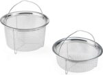 Instant Pot Official Mesh Steamer Basket Set, Stainless Steel, Dual-Purpose Steamer & Strainer, Easy-Lift Handle, Dishwasher Safe, Rust-Resistant, Essential Accessory for Healthy Cooking - Image 2